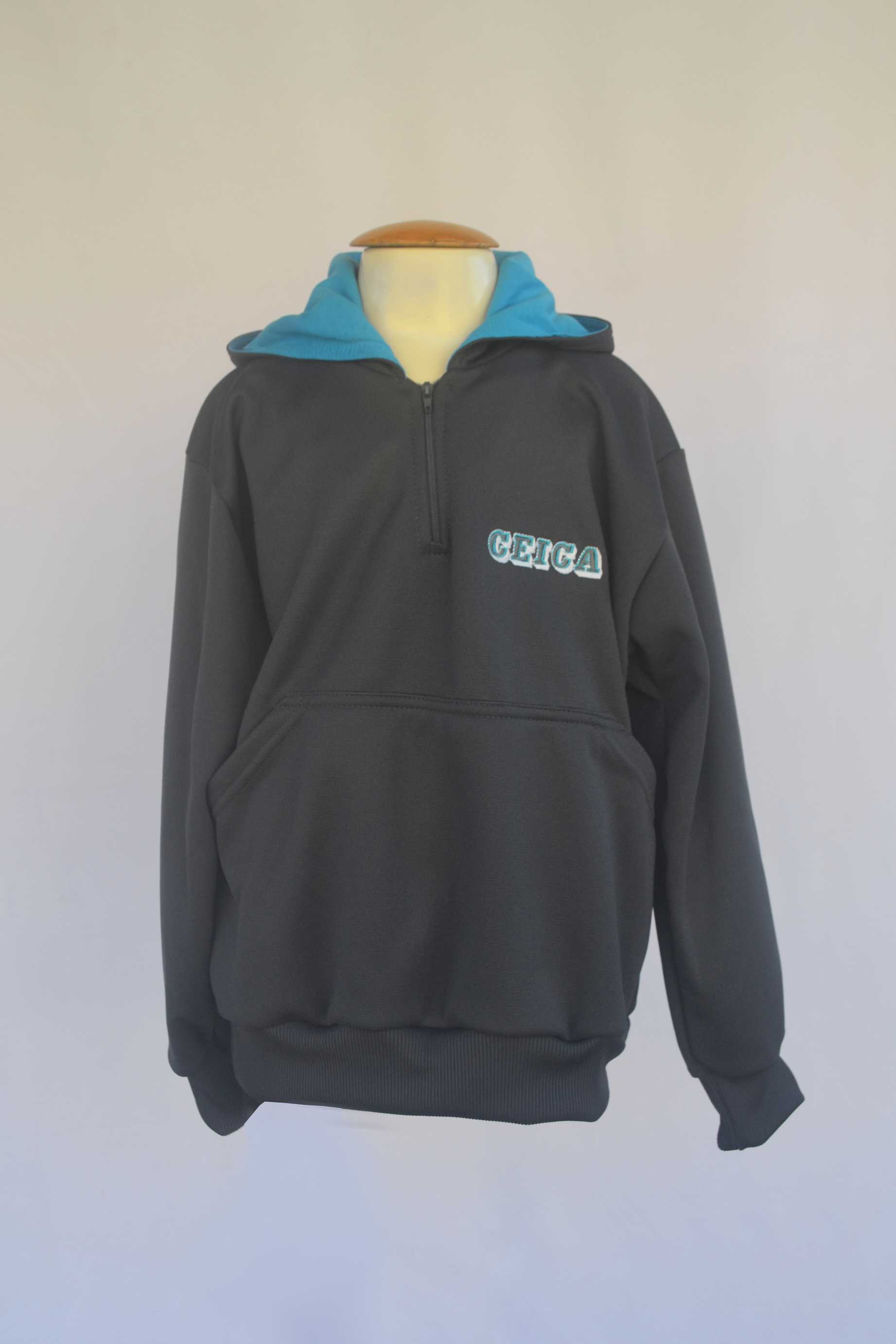 Blusão flanelado com capuz Neon Uniformes Keluc Jaqueta