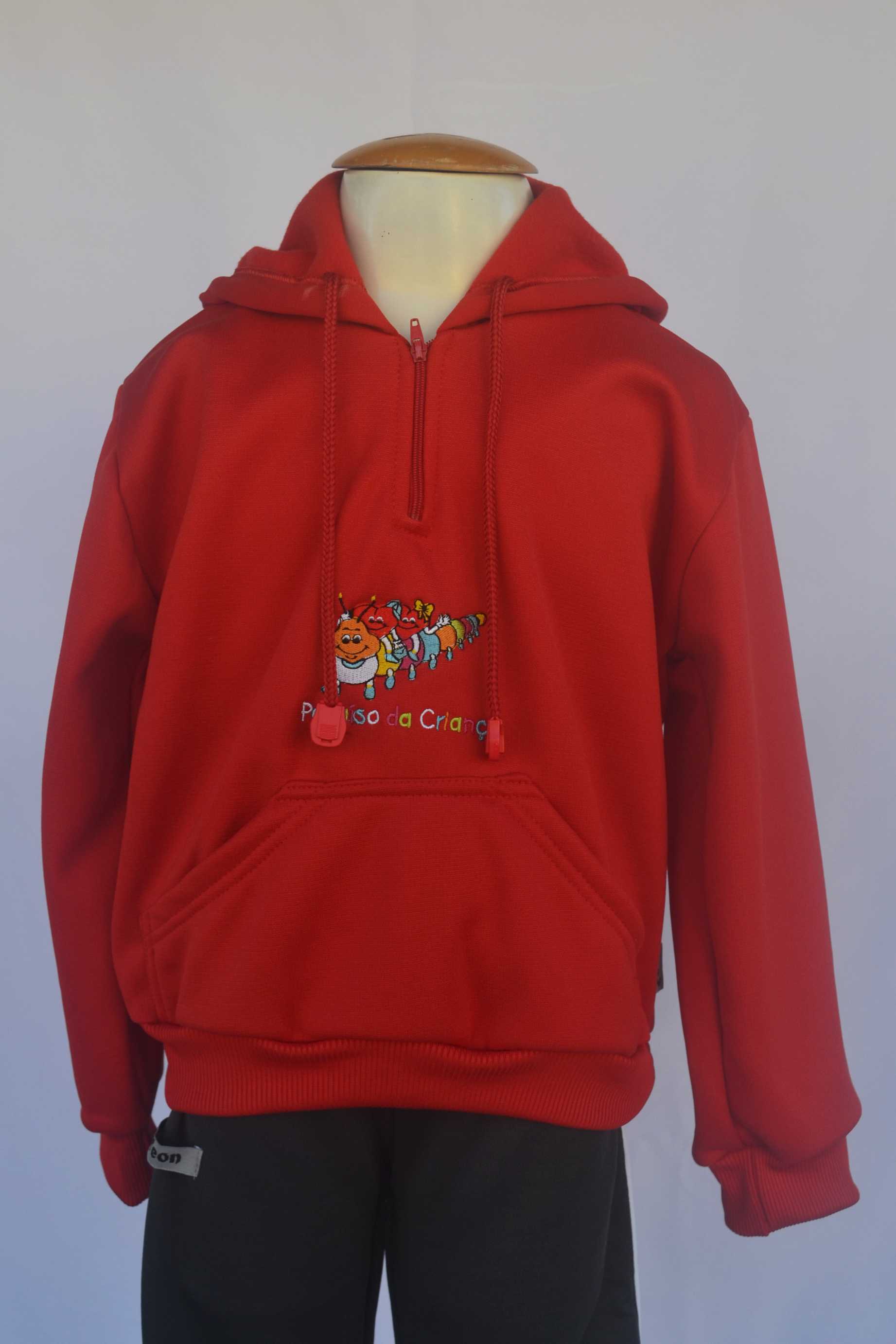 Blusão flanelado fechado com capuz Neon Uniformes Keluc Jaqueta