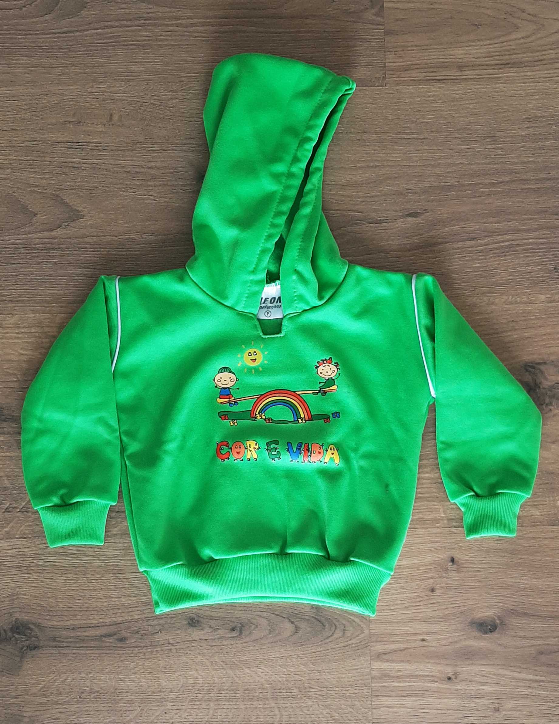 Blusão flan com capuz Neon Uniformes Keluc Jaqueta