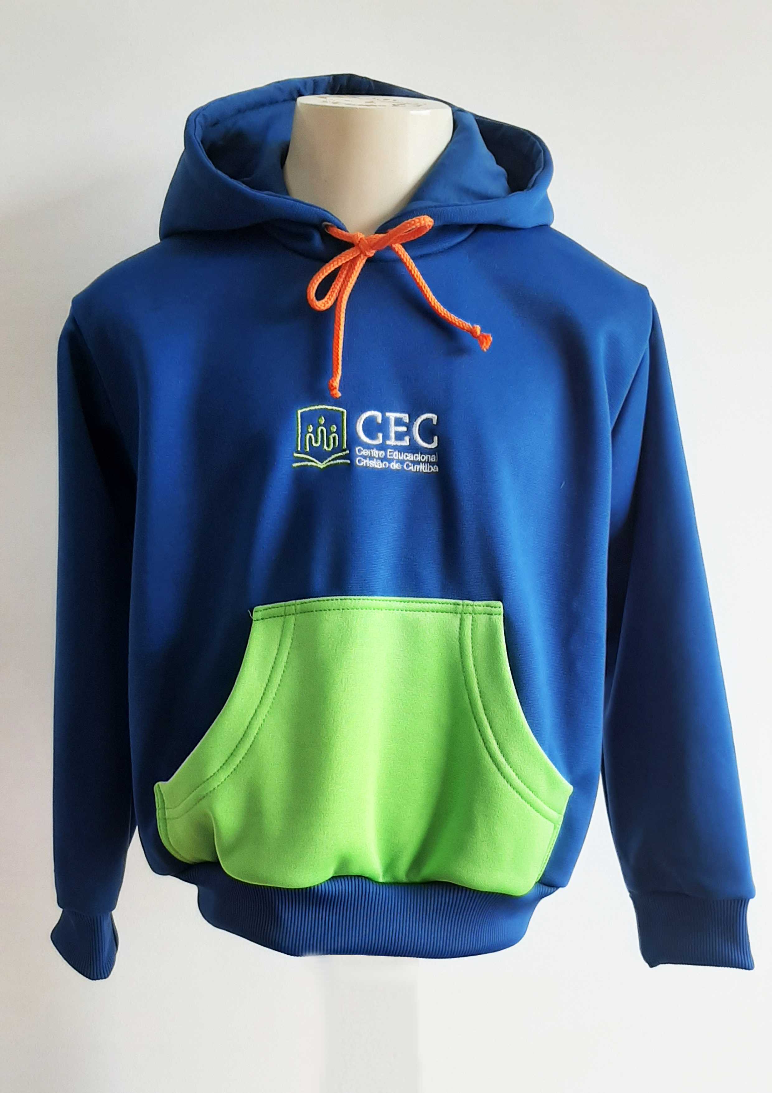 Blusão flanelado com capuz Neon Uniformes Keluc Jaqueta