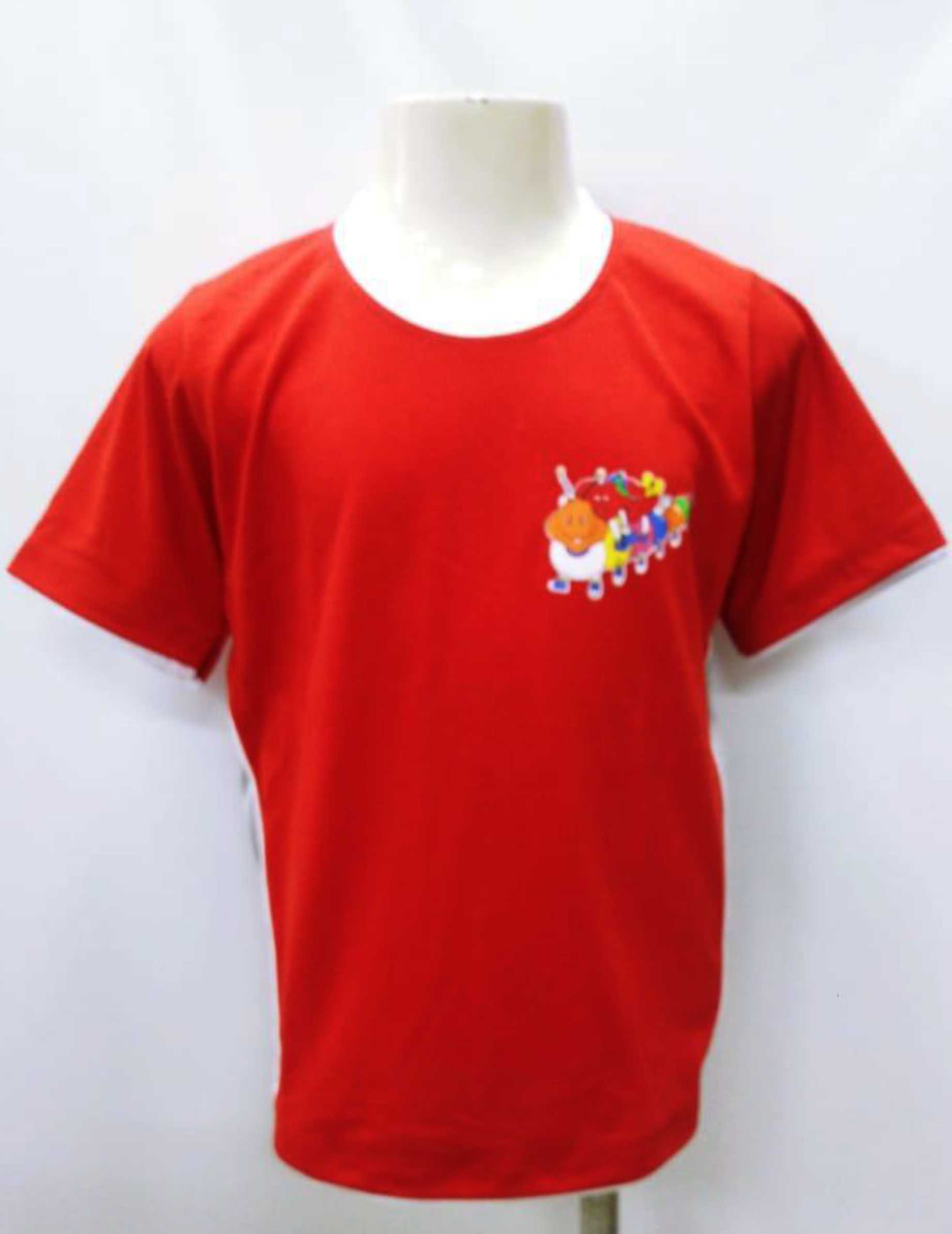 Camiseta vermelha manga curta Neon Uniformes Keluc Jaqueta